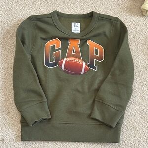 GAP Kids Olive Sweatshirt with Football Graphic